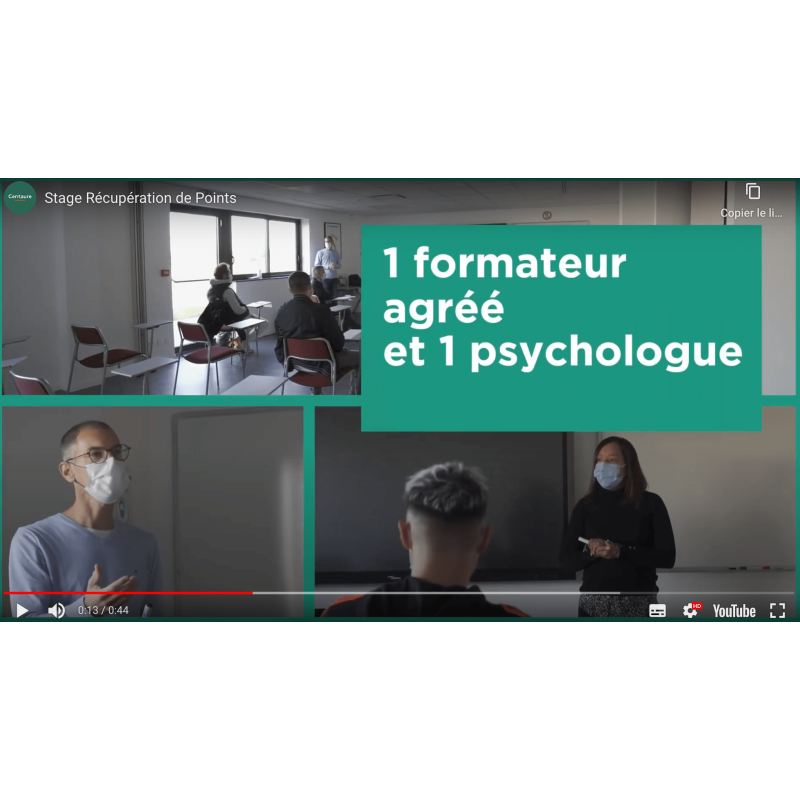 Stage de récupération de points / sensibilisation à la sécurité routière Stage de récupération de points / sensibilisation à la sécurité routière
